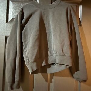 Black cropped Crewneck Sweatshirt